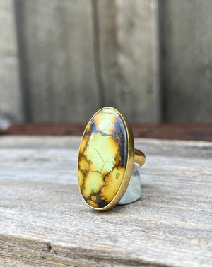 Cloud Mountain Turquoise Ring in Gold Alchemia #145