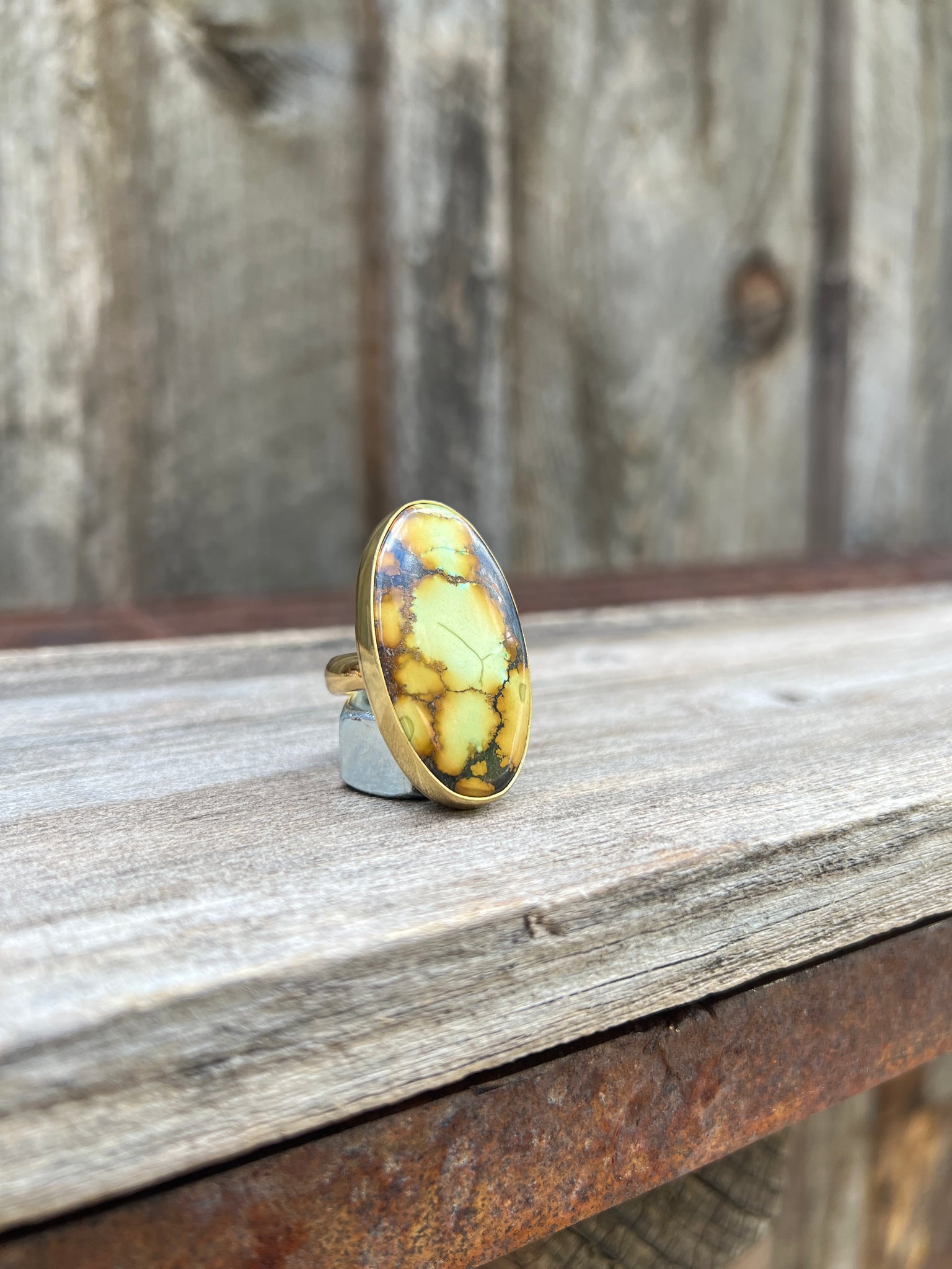 Cloud Mountain Turquoise Ring in Gold Alchemia #145