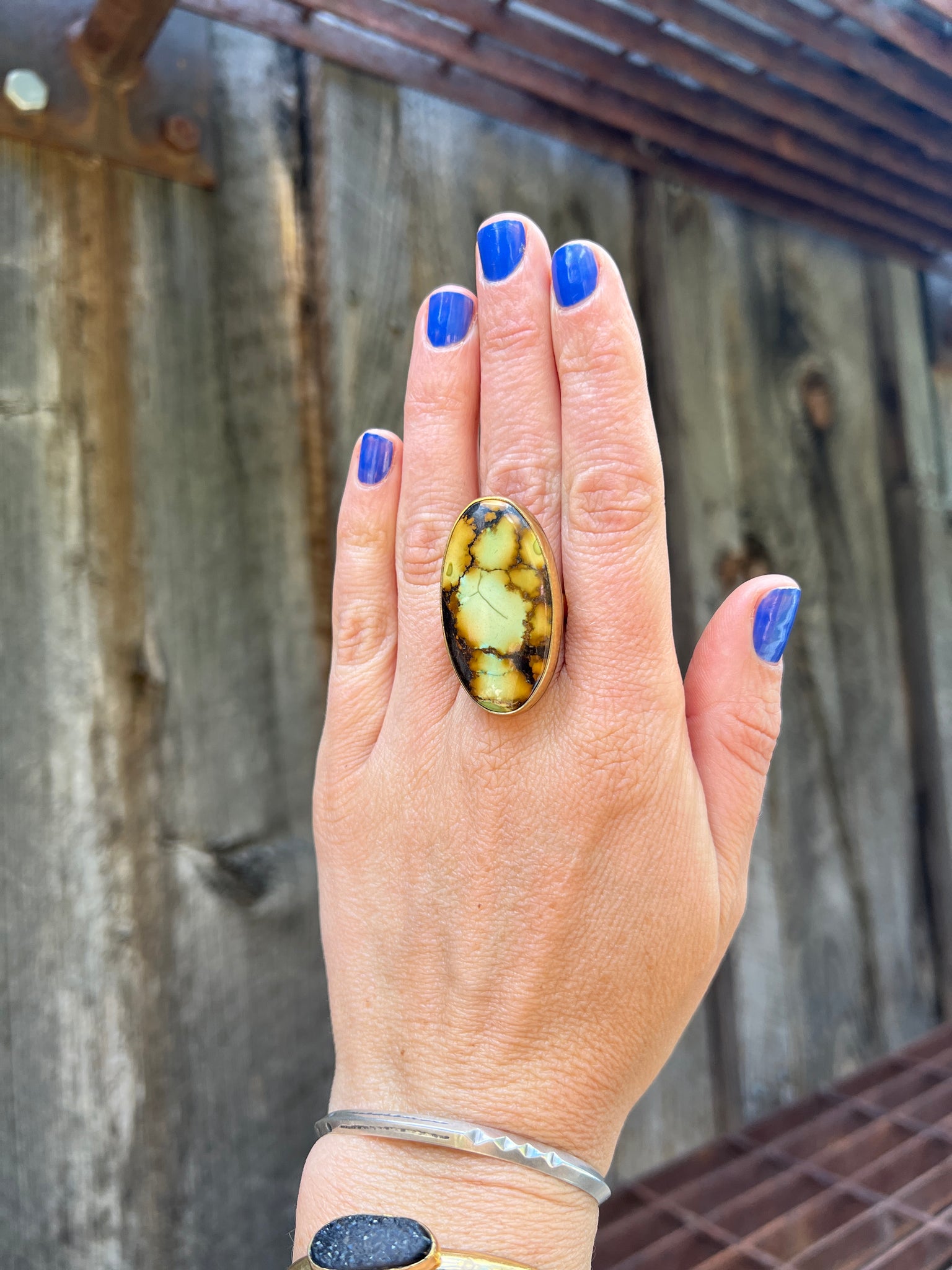 Cloud Mountain Turquoise Ring in Gold Alchemia #145