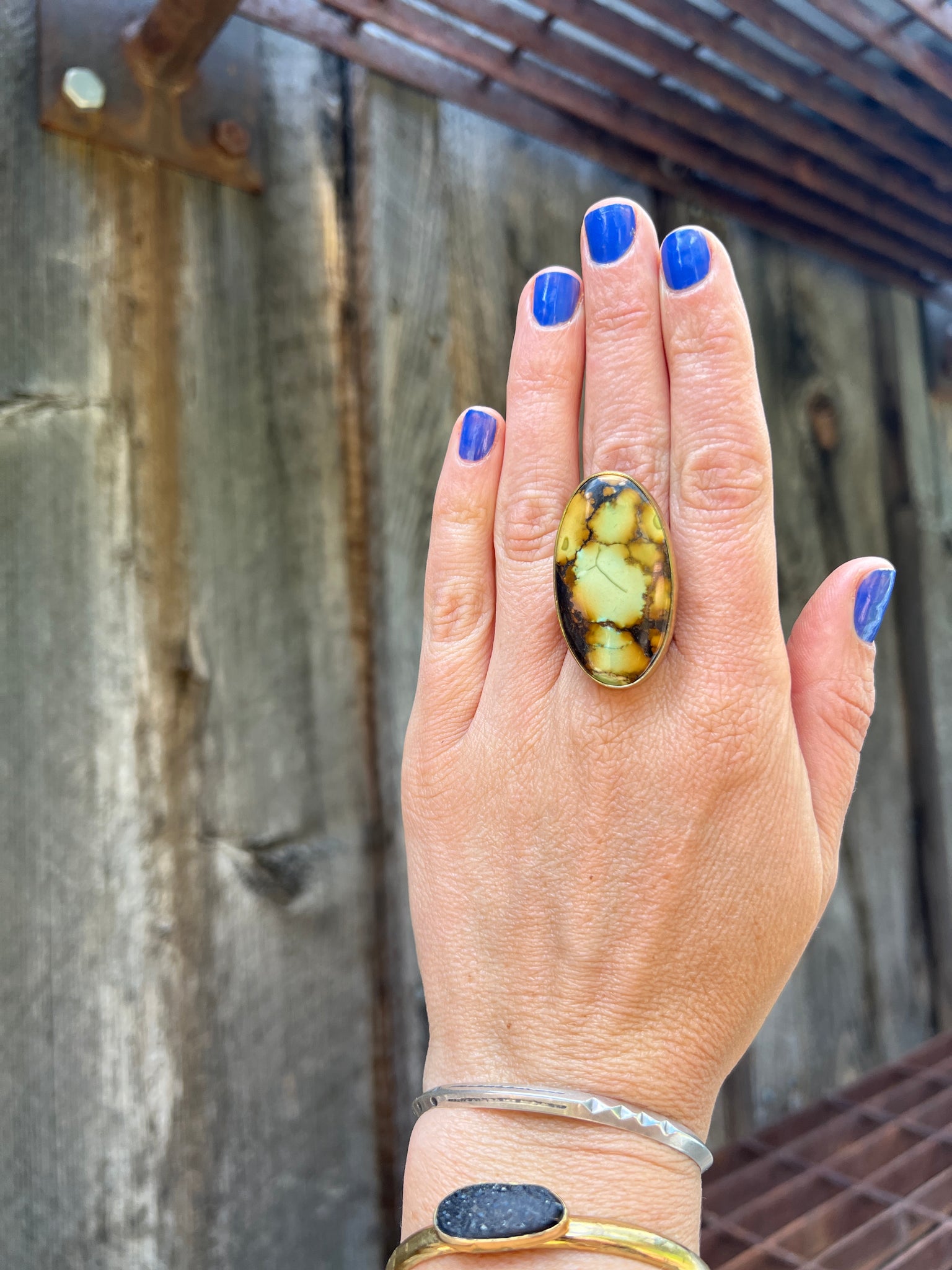 Cloud Mountain Turquoise Ring in Gold Alchemia #145