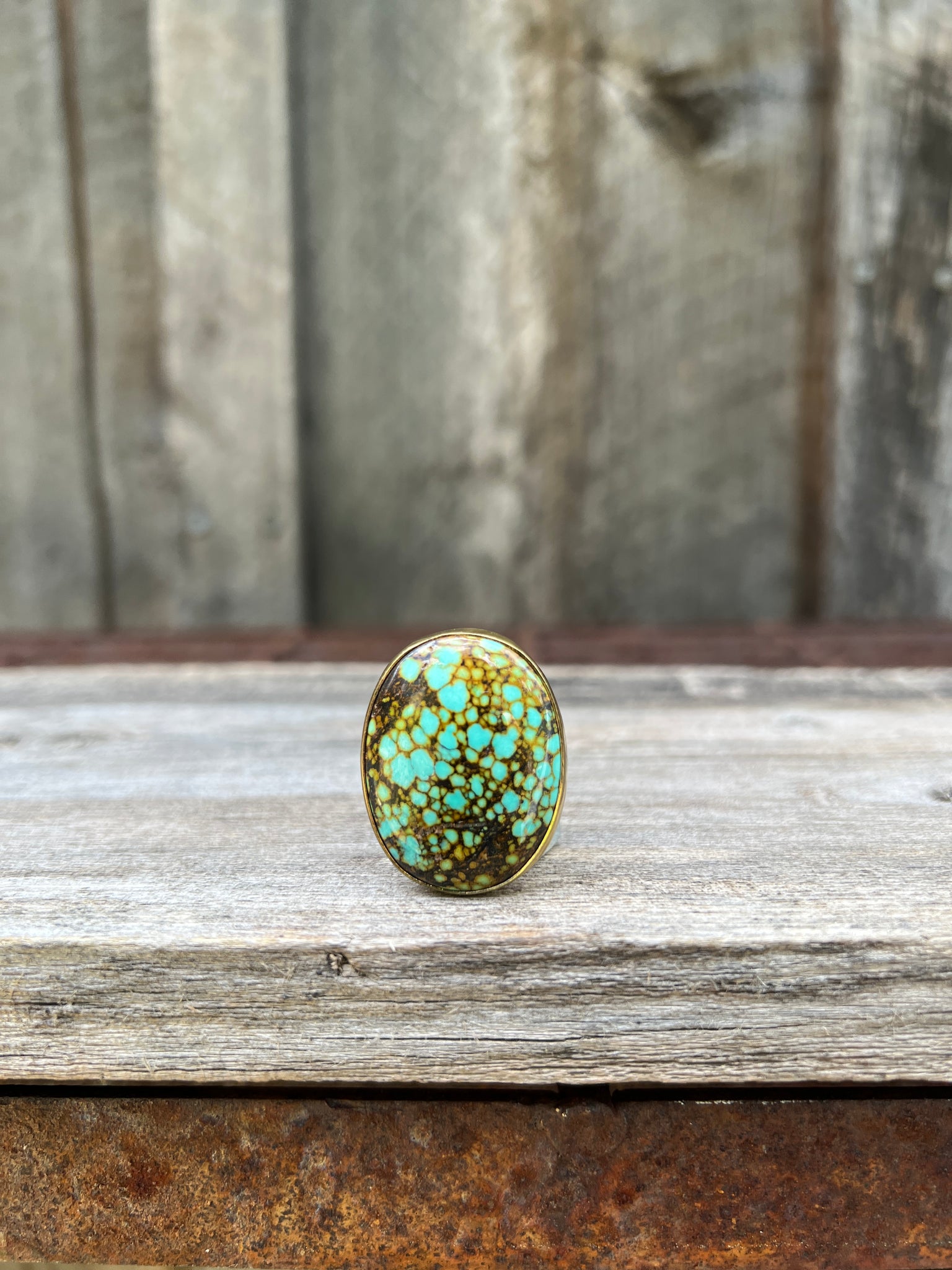 Cloud Mountain Turquoise Ring in Gold Alchemia #146