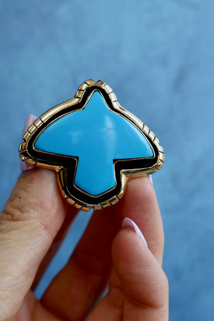 Blue Thunderbird Ring Gold Alchemia