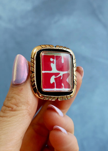 The F*CK Ring Gold Alchemia