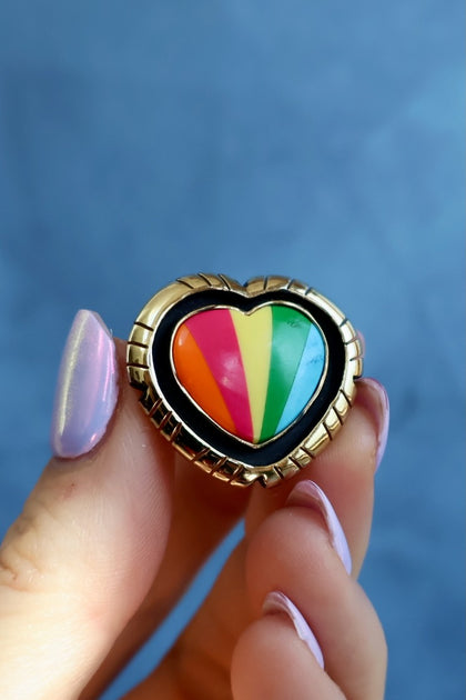 Rainbow Heart in Gold Alchemia