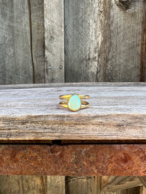 Sterling Opal Double Band Ring in Gold Alchemia #115