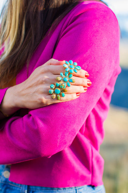 Boheme Flower Ring in Gold Alchemia- Adjustable Size
