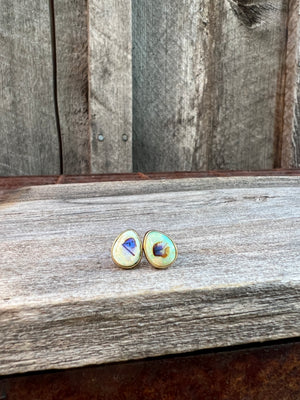 Sterling Opal Stud in Gold Alchemia #116