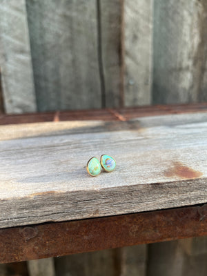 Sterling Opal Stud in Gold Alchemia #117