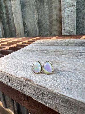Sterling Opal Stud in Gold Alchemia #119