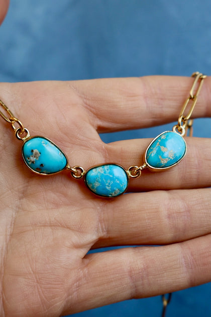 Blue Ridge Turquoise Triple Stone Necklace