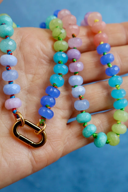 Charm Clasp Mermaid Knotted Necklace