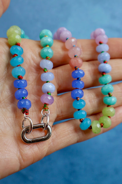 Charm Clasp Mermaid Knotted Necklace