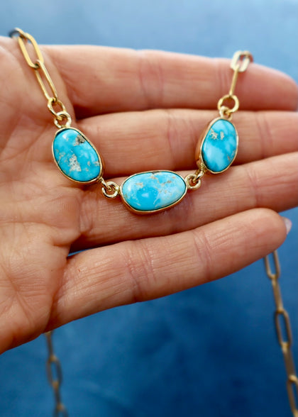 Blue Ridge Turquoise Triple Stone Necklace