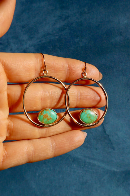 Campitos Turquoise Hoop Earrings