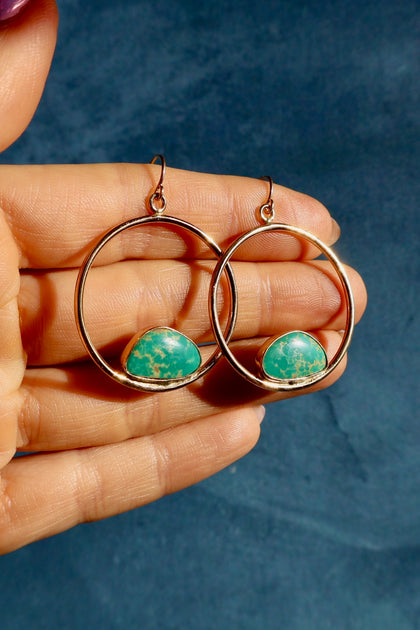 Campitos Turquoise Hoop Earrings