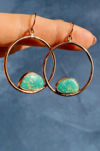 Campitos Turquoise Hoop Earrings