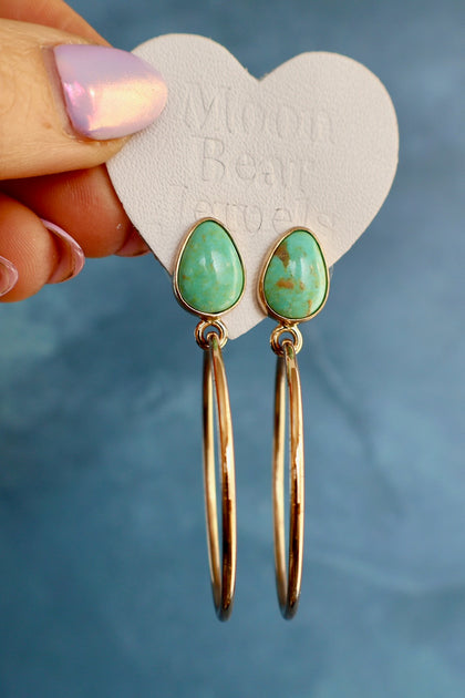 Campitos Turquoise Hoop Earrings
