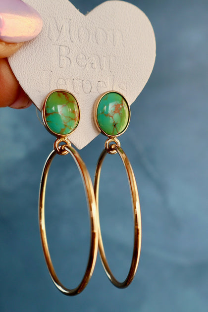 Campitos Turquoise Hoop Earrings
