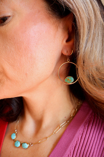 Campitos Turquoise Hoop Earrings