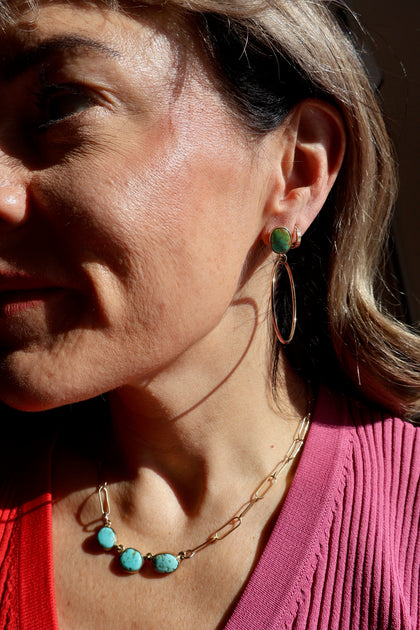 Campitos Turquoise Hoop Earrings