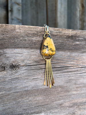 Yellow Cloud Mountain Fringe Necklace in Gold Alchemia  #166