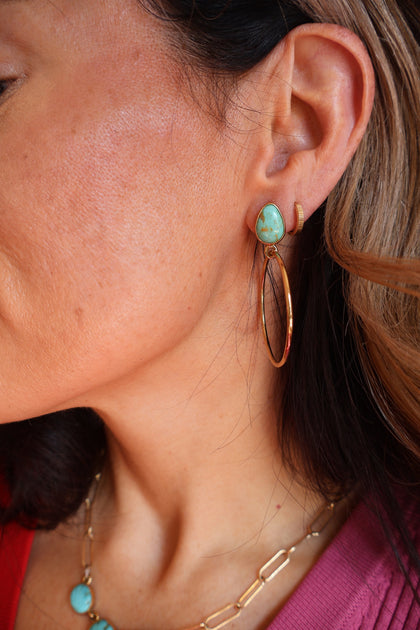 Campitos Turquoise Hoop Earrings