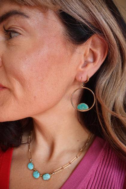 Campitos Turquoise Hoop Earrings