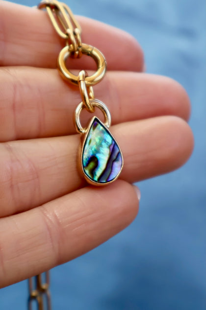 Abalone Tear Drop Charm