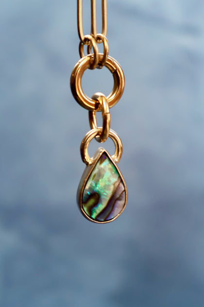 Abalone Tear Drop Charm