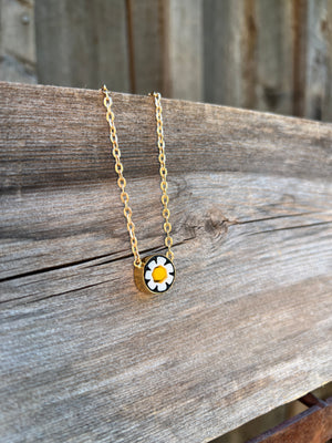 Tiny Millefiori Glass Flower in Gold Alchemia #175