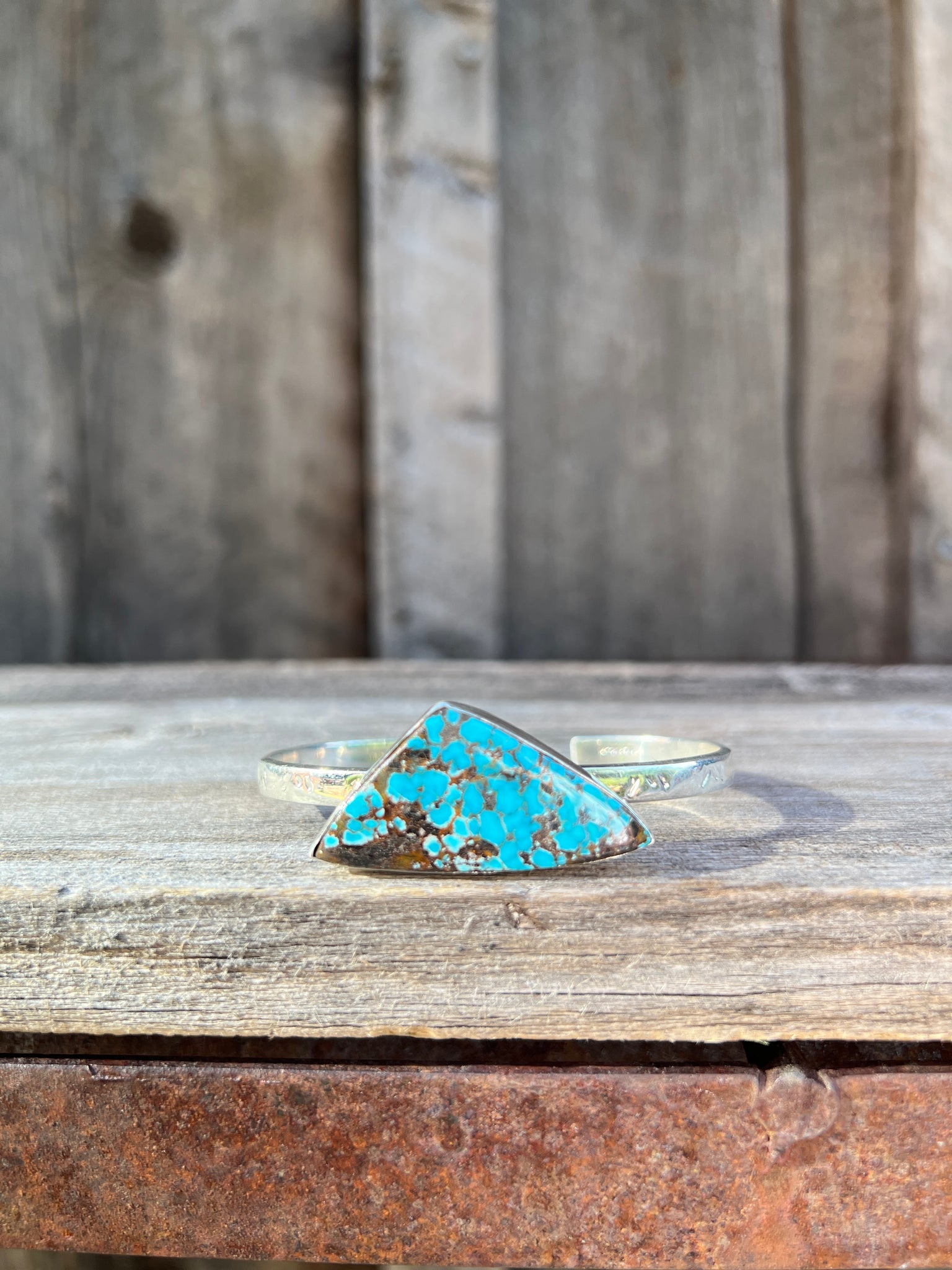 Cloud Mountain Turquoise Cuff Bracelet in Sterling Silver #181