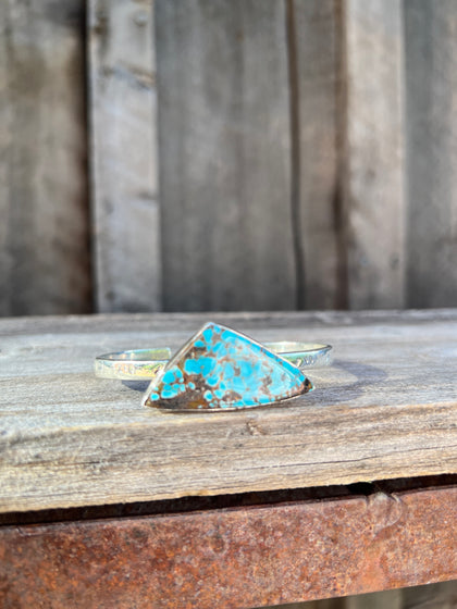 Cloud Mountain Turquoise Cuff Bracelet in Sterling Silver