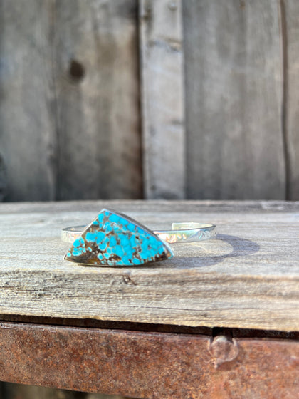 Cloud Mountain Turquoise Cuff Bracelet in Sterling Silver
