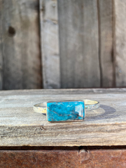 Mountain Turquoise Cuff Bracelet in Sterling Silver