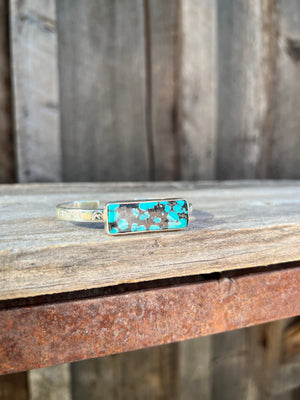 Cloud Mountain Turquoise Cuff Bracelet in Sterling Silver #183