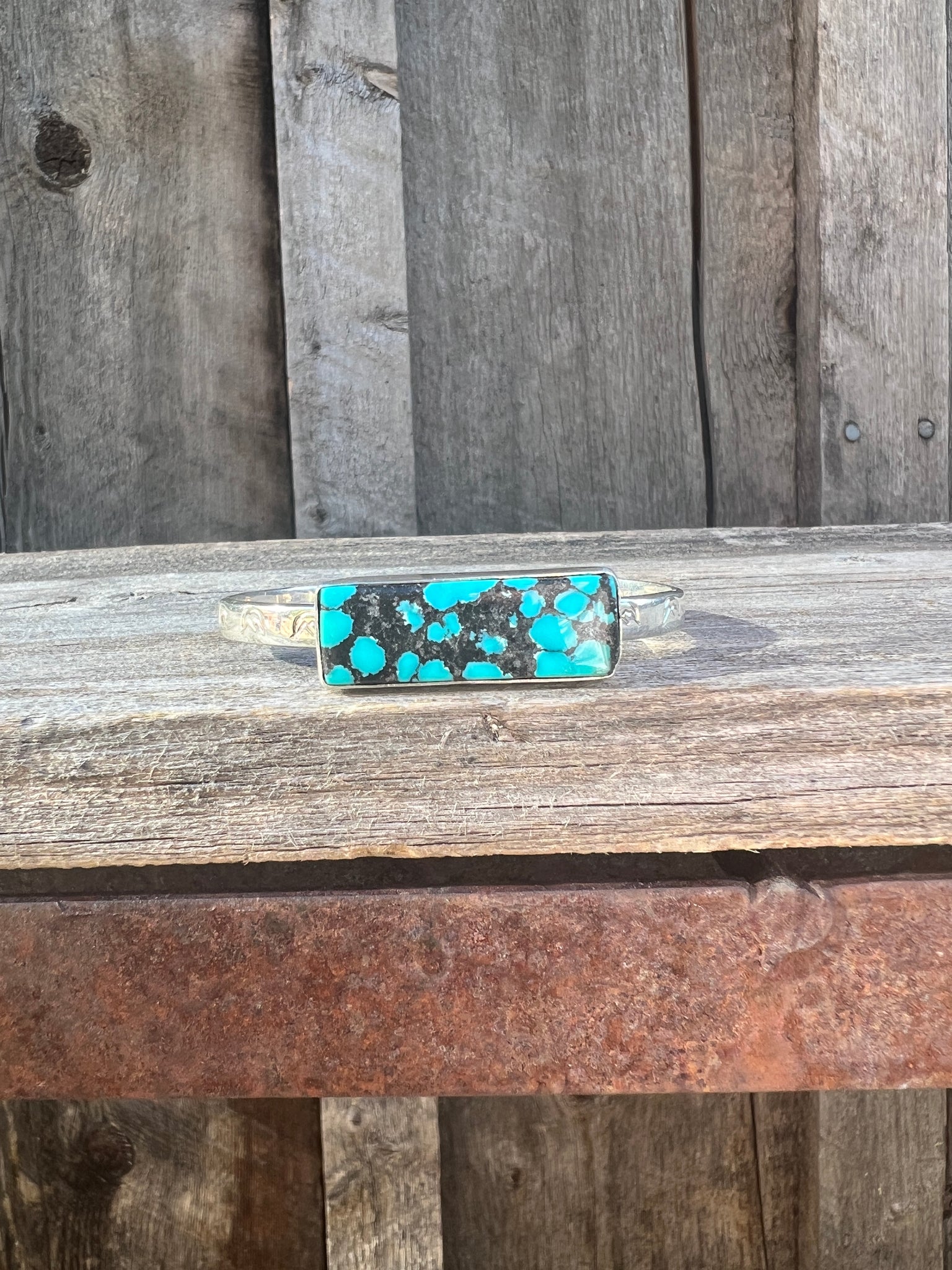 Cloud Mountain Turquoise Cuff Bracelet in Sterling Silver #183