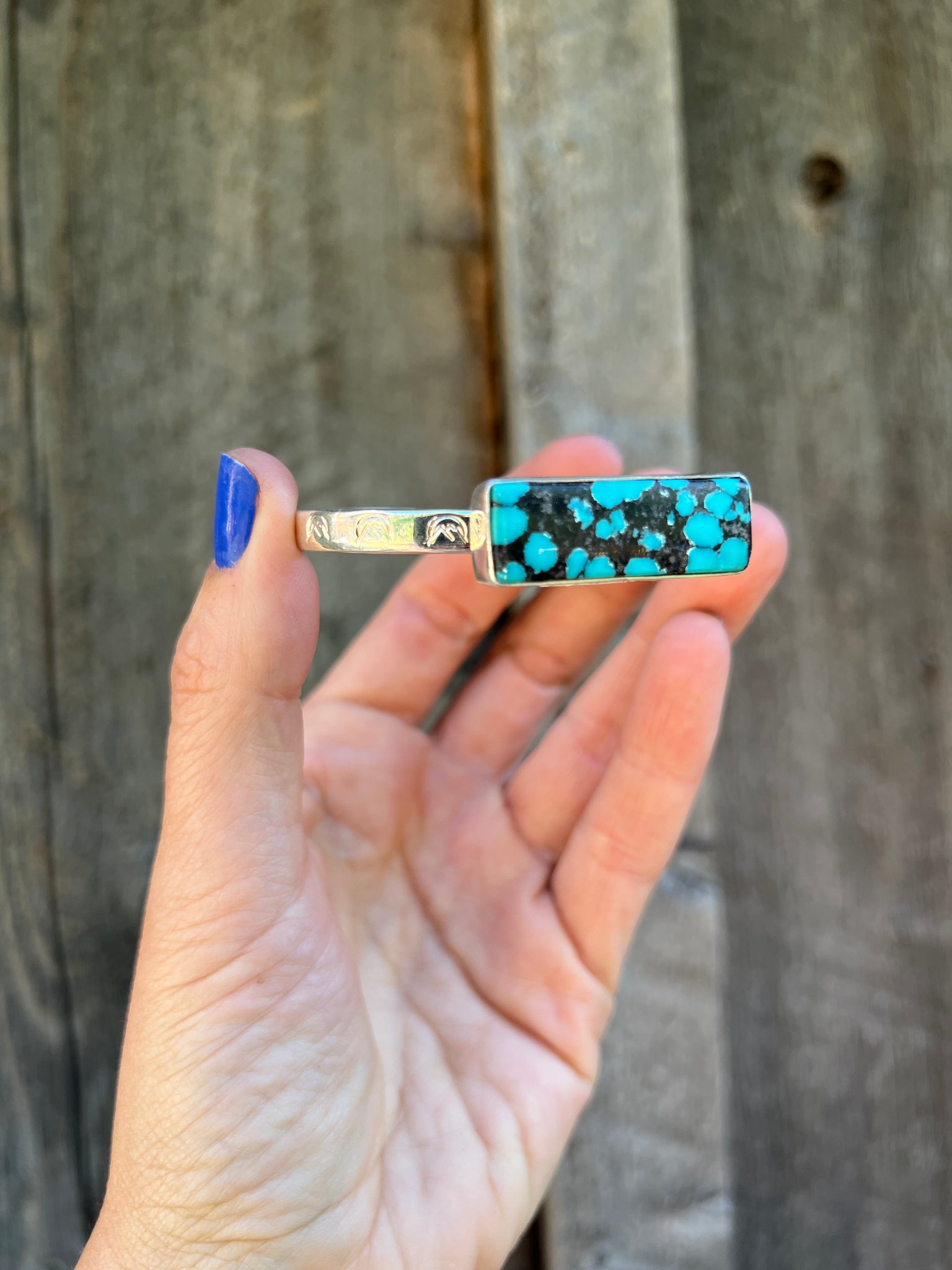 Cloud Mountain Turquoise Cuff Bracelet in Sterling Silver #183