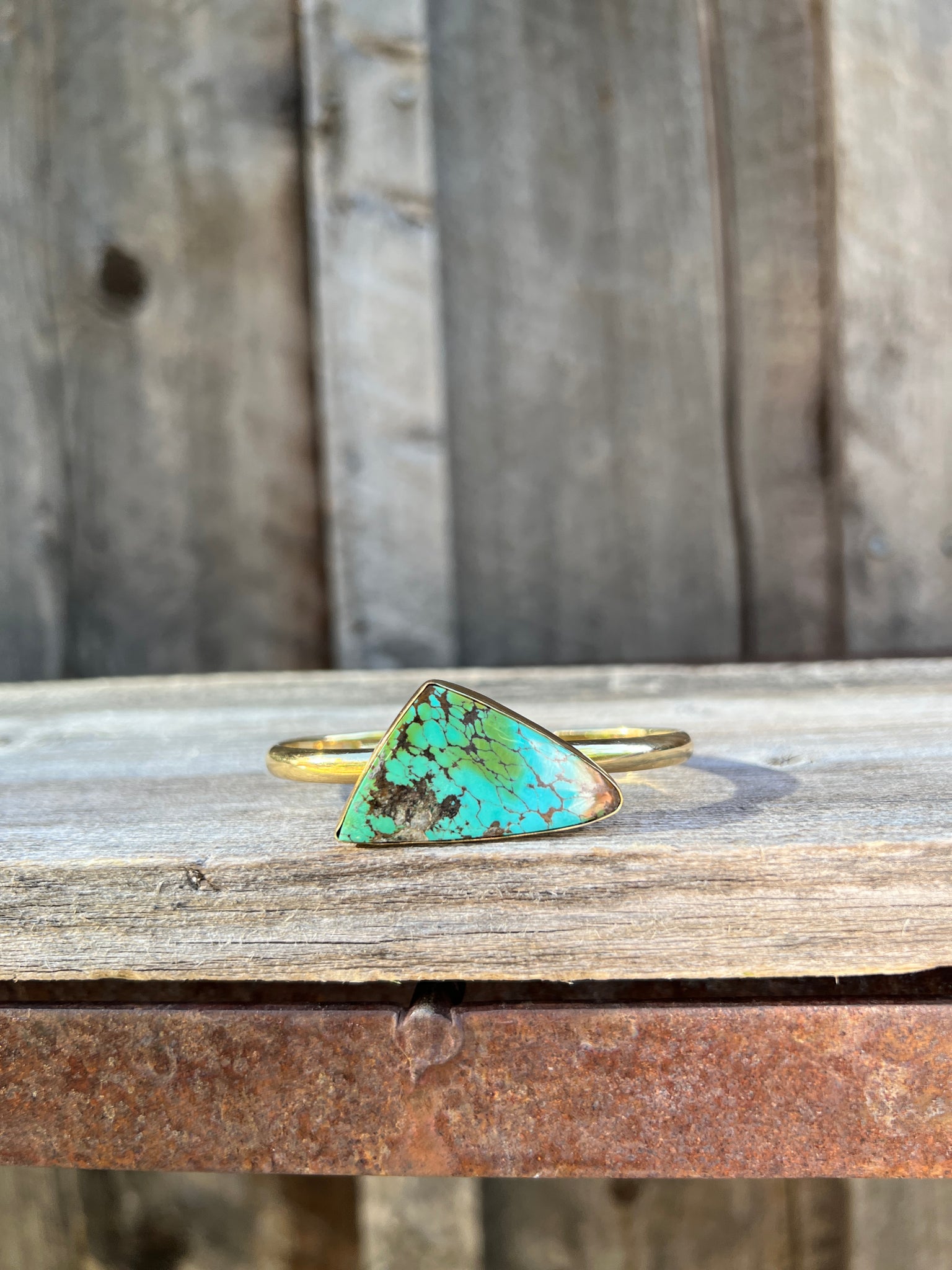 Turquoise Cuff Bracelet inGold Alchemia #186