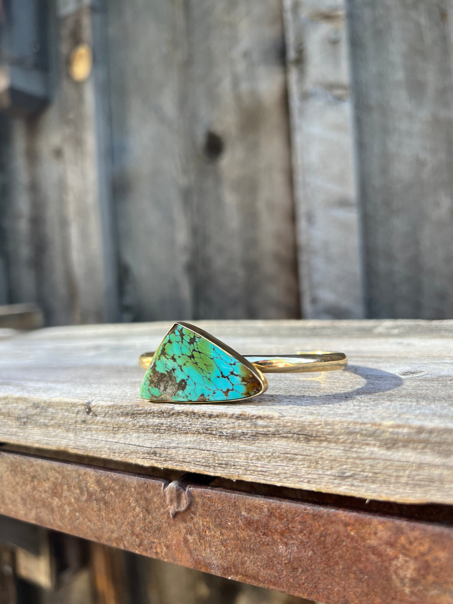 Turquoise Cuff Bracelet inGold Alchemia #186