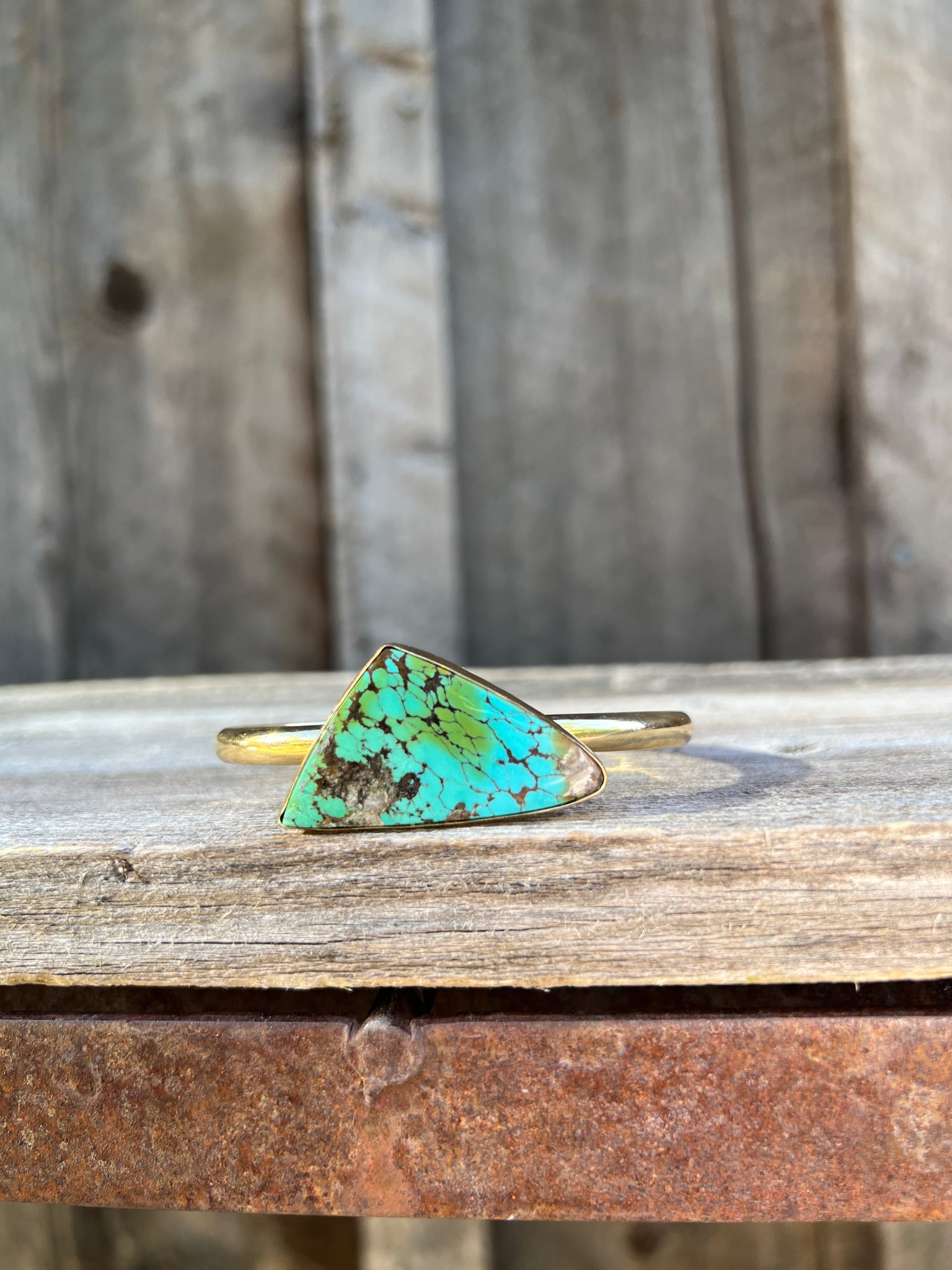 Turquoise Cuff Bracelet inGold Alchemia #186
