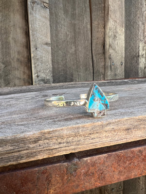 Turquoise Arrow Cuff Bracelet in Sterling Silver #185