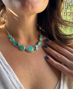 Turquoise Kinetic Necklace in Sterling Silver #153