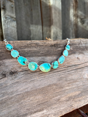 Turquoise Kinetic Necklace in Sterling Silver #153