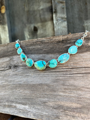 Turquoise Kinetic Necklace in Sterling Silver #153