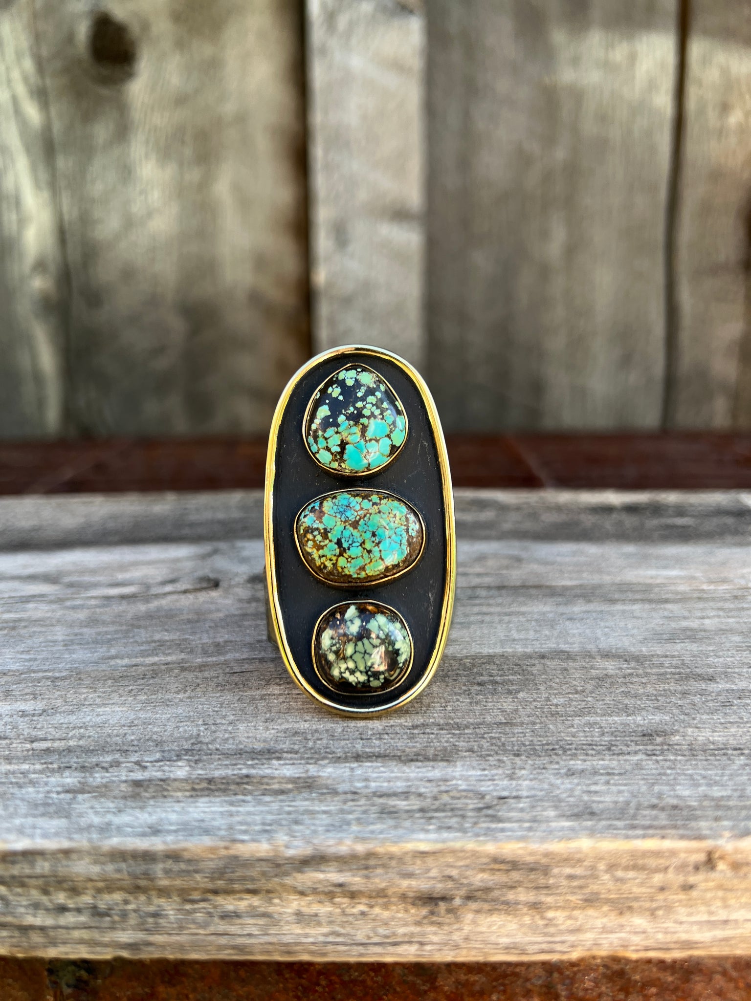Cloud Mountain Turquoise Ring in Gold Alchemia #188