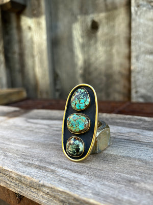 Cloud Mountain Turquoise Ring in Gold Alchemia #188