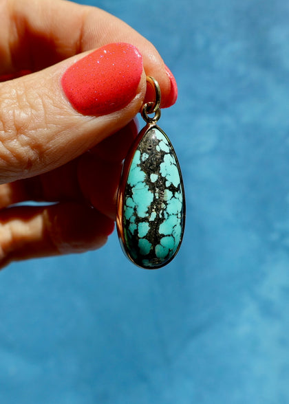 Hubei Turquoise Teardrop Pendant