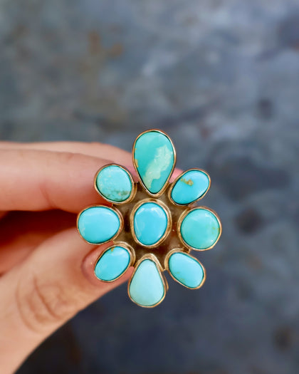 Boheme Flower Ring in Gold Alchemia- Adjustable Size