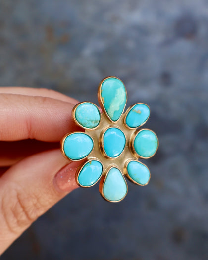 Boheme Flower Ring in Gold Alchemia- Adjustable Size