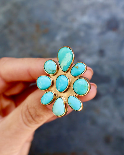 Boheme Flower Ring in Gold Alchemia- Adjustable Size